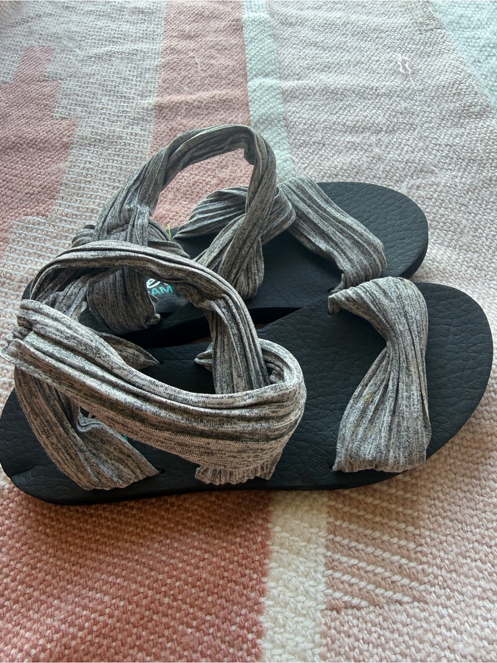 Women’s sketchers Gray Wrap Sandal - Comfortable Strappy Flat